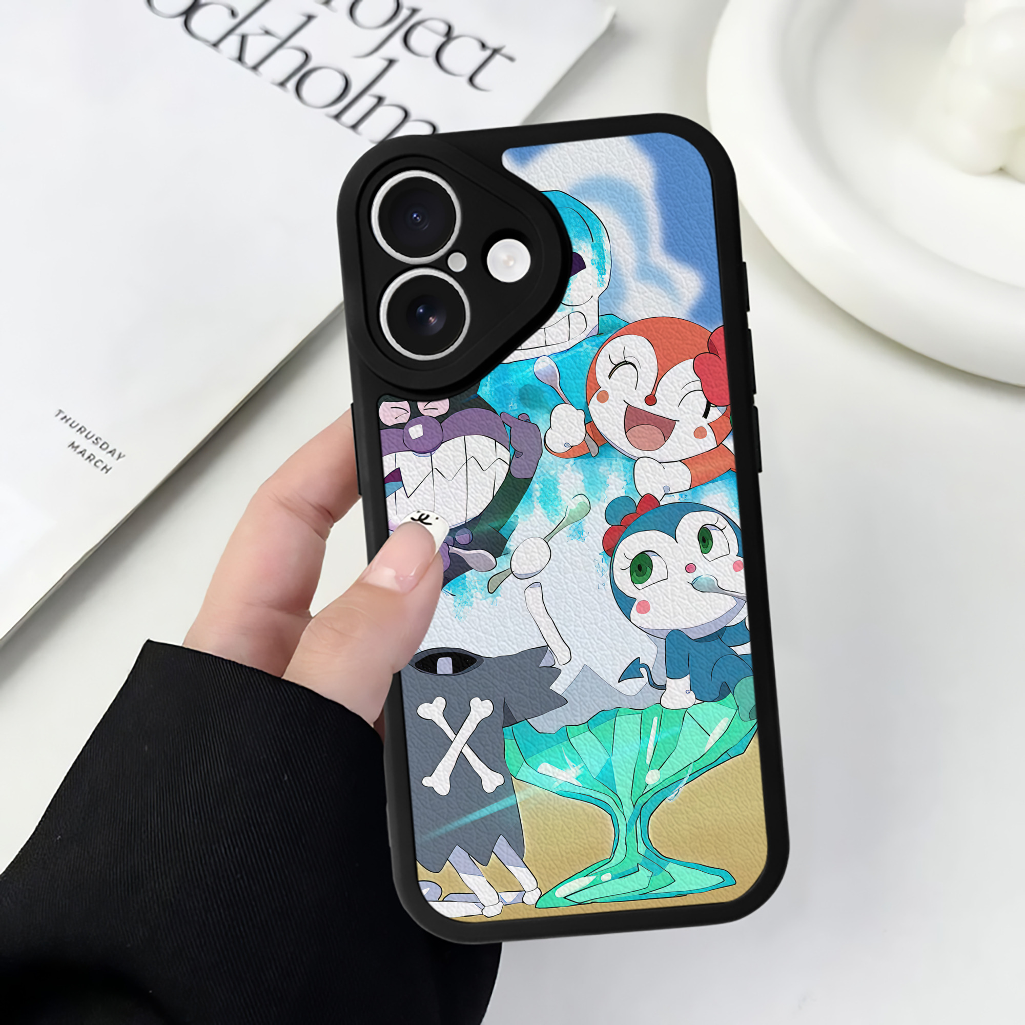 （画像用） アンパンマン Anpanman 【iPhone 16シリーズ対応】シリコンスマホケース（レザー調） 材質：シリコン